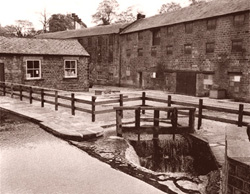 Cromford Cotton Mill, Derbyshire. Historic photograph