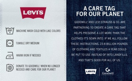 Levis - Care for our planet tag