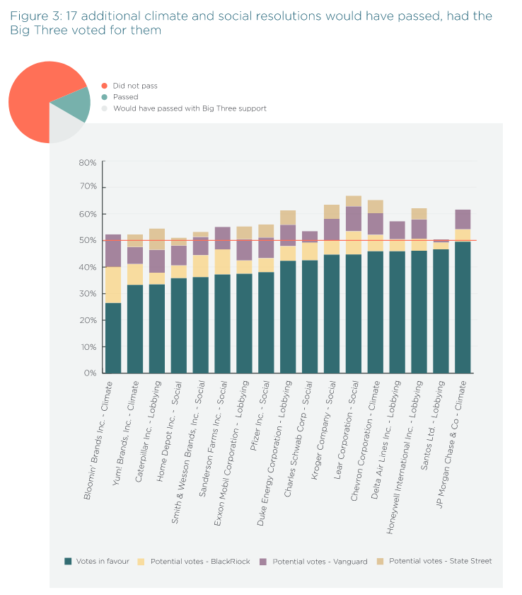 Big Three and Shareholder Resolutions